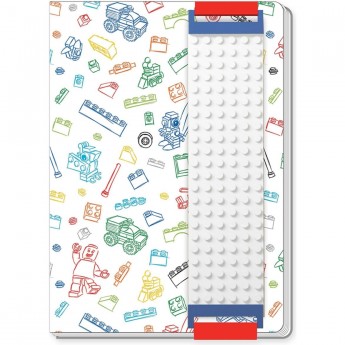 Книга для записей с закладкой LEGO, белый (96 листов, линейка) 51525L