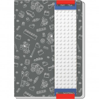 Книга для записей с закладкой LEGO, серый (96 листов, линейка) 51524L